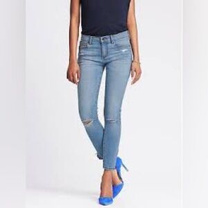 Banana Republic Skinny Ankle Jeans Size 32 S Light Wash Zipper Ankles Like New
